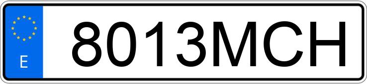 Numer rejestracyjny 8013MCH posiada FIAT 500 Numer rejestracyjny 8013MCH posiada FIAT 500