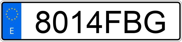 Numer rejestracyjny 8014FBG posiada RENAULT 18
