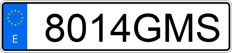 Numer rejestracyjny 8014GMS posiada AUDI A3