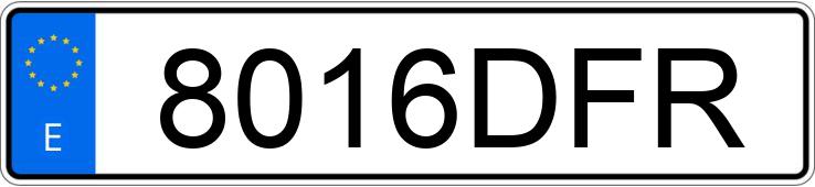 Numer rejestracyjny 8016DFR posiada VOLKSWAGEN PASSAT 1.9TDI 4MOTION 130 HIGH