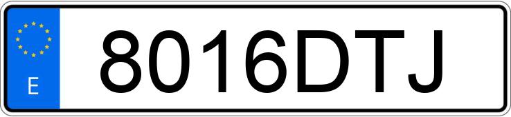 Numer rejestracyjny 8016DTJ posiada BMW SERIE 3