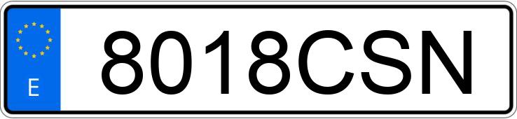 Numer rejestracyjny 8018CSN posiada PEUGEOT BOXER