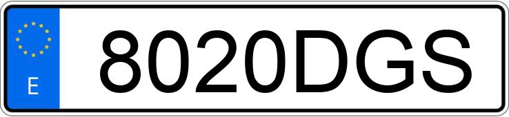 Numer rejestracyjny 8020DGS posiada SEAT IBIZA