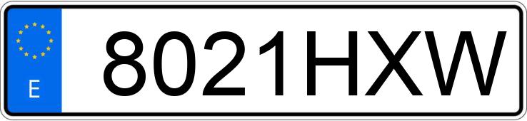 Numer rejestracyjny 8021HXW posiada MERCEDES VITO