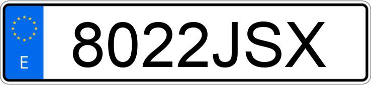 Numer rejestracyjny 8022JSX posiada AUDI Q3