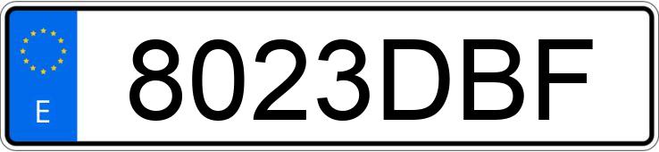 Numer rejestracyjny 8023DBF posiada PEUGEOT 407