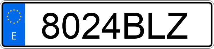 Numer rejestracyjny 8024BLZ posiada CITROEN XSARA