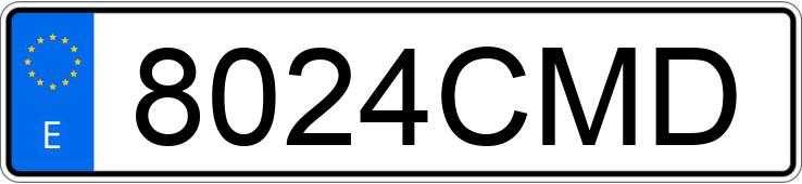 Numer rejestracyjny 8024CMD posiada FIAT SCUDO