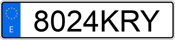 Numer rejestracyjny 8024KRY posiada AUDI A3 SPORTBACK