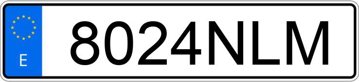 Numer rejestracyjny 8024NLM posiada VOLKSWAGEN T-ROC