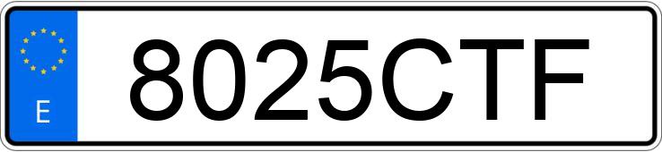 Numer rejestracyjny 8025CTF posiada CITROEN C3