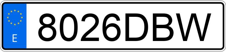 Numer rejestracyjny 8026DBW posiada BMW SERIE 3