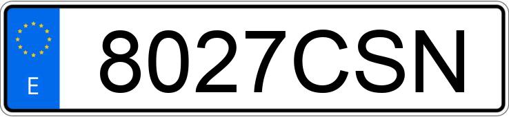 Numer rejestracyjny 8027CSN posiada CITROEN XSARA