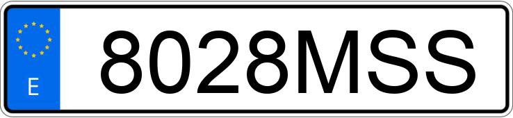 Numer rejestracyjny 8028MSS posiada AUDI A3 SPORTBACK