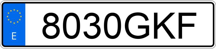 Numer rejestracyjny 8030GKF posiada BMW SERIE 7