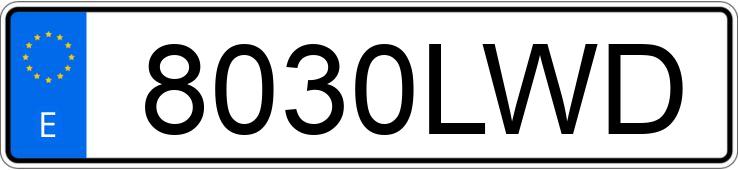 Numer rejestracyjny 8030LWD posiada CITROEN C4