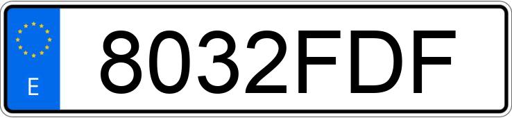 Numer rejestracyjny 8032FDF posiada MAZDA MAZDA5
