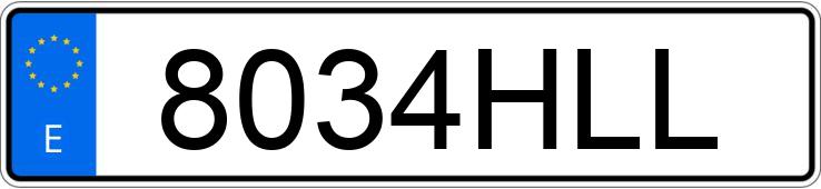 Numer rejestracyjny 8034HLL posiada VOLVO S80