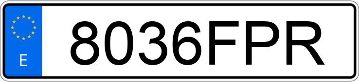 Numer rejestracyjny 8036FPR posiada RENAULT CLIO