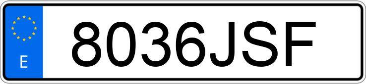 Numer rejestracyjny 8036JSF posiada FORD KUGA