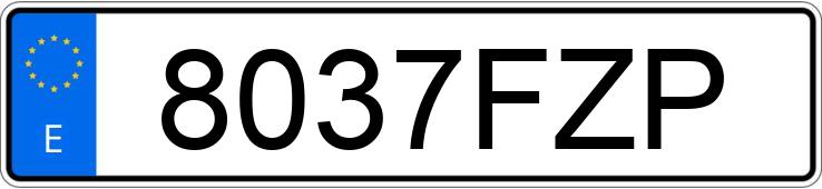 Numer rejestracyjny 8037FZP posiada SEAT IBIZA