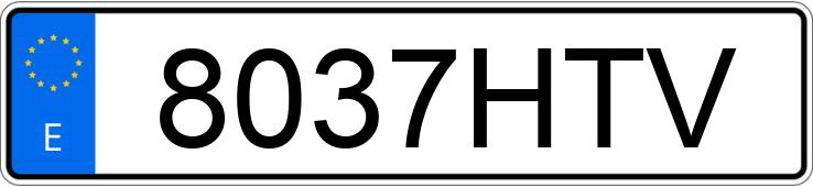 Numer rejestracyjny 8037HTV posiada PEUGEOT 207 +