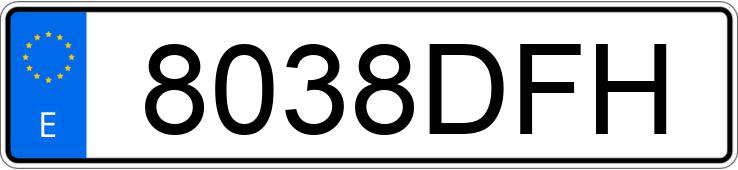 Le numéro d’enregistrement 8038DFH a JAGUAR S TYPE