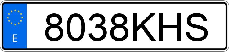 Numer rejestracyjny 8038KHS posiada FORD TRANSIT CONNECT