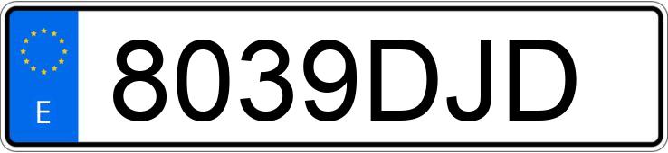 Numer rejestracyjny 8039DJD posiada BMW SERIE 5