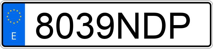 Numer rejestracyjny 8039NDP posiada MERCEDES C (204)