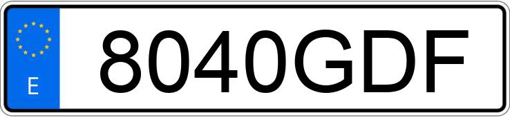 Numer rejestracyjny 8040GDF posiada RENAULT GRAND KANGOO