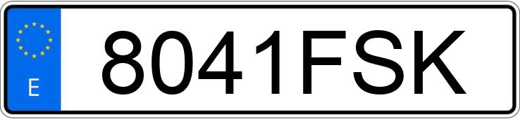 Numer rejestracyjny 8041FSK posiada FORD TRANSIT CONNECT