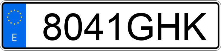 Numer rejestracyjny 8041GHK posiada NISSAN ALMERA