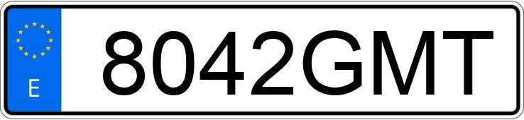 Numer rejestracyjny 8042GMT posiada TOYOTA AVENSIS