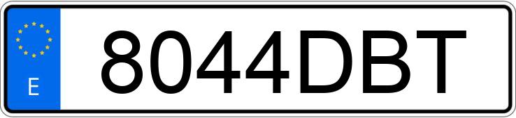 Numer rejestracyjny 8044DBT posiada RENAULT CLIO