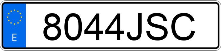 Numer rejestracyjny 8044JSC posiada BMW Z3