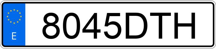 Numer rejestracyjny 8045DTH posiada SEAT LEON