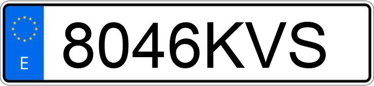 Numer rejestracyjny 8046KVS posiada MERCEDES C (205)