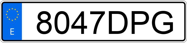 Numer rejestracyjny 8047DPG posiada PEUGEOT 306