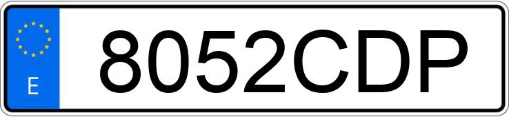 Numer rejestracyjny 8052CDP posiada AUDI A3