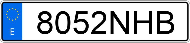 Numer rejestracyjny 8052NHB posiada PEUGEOT PARTNER