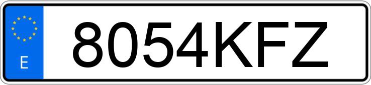 Numer rejestracyjny 8054KFZ posiada TOYOTA C-HR