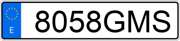 O número de registro 8058GMS tem BMW SERIE 3