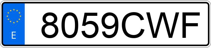Numer rejestracyjny 8059CWF posiada AUDI A3