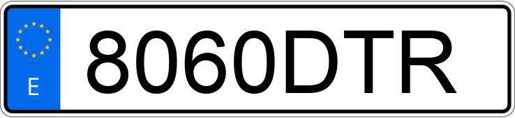 Numer rejestracyjny 8060DTR posiada TOYOTA LAND CRUISER