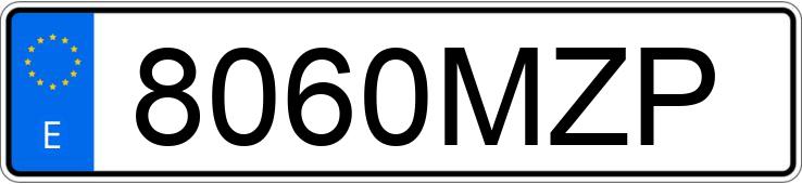 Numer rejestracyjny 8060MZP posiada SUZUKI SWACE