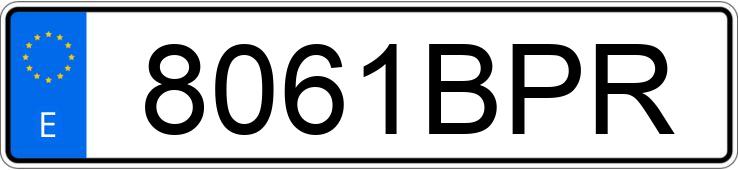 El número de registro 8061BPR tiene FORD FOCUS