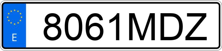 Numer rejestracyjny 8061MDZ posiada PORSCHE PANAMERA