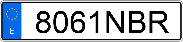 Numer rejestracyjny 8061NBR posiada BMW SERIE 3