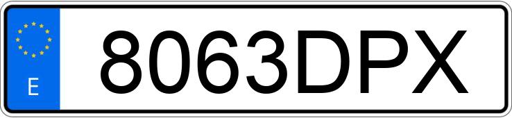 Le numéro d’enregistrement 8063DPX a PEUGEOT 407
